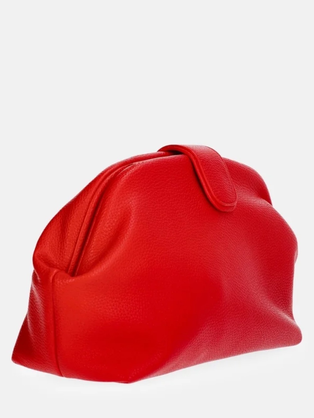 Free Assembly Women's Faux Leather Clutch Handbag, Red